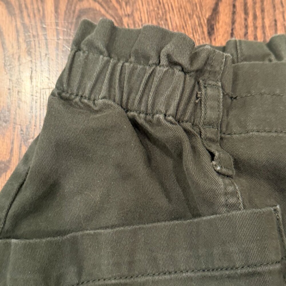 LOFT Green Cotton Utility Pants Crop Ankle Size 12 - Picture 3 of 12